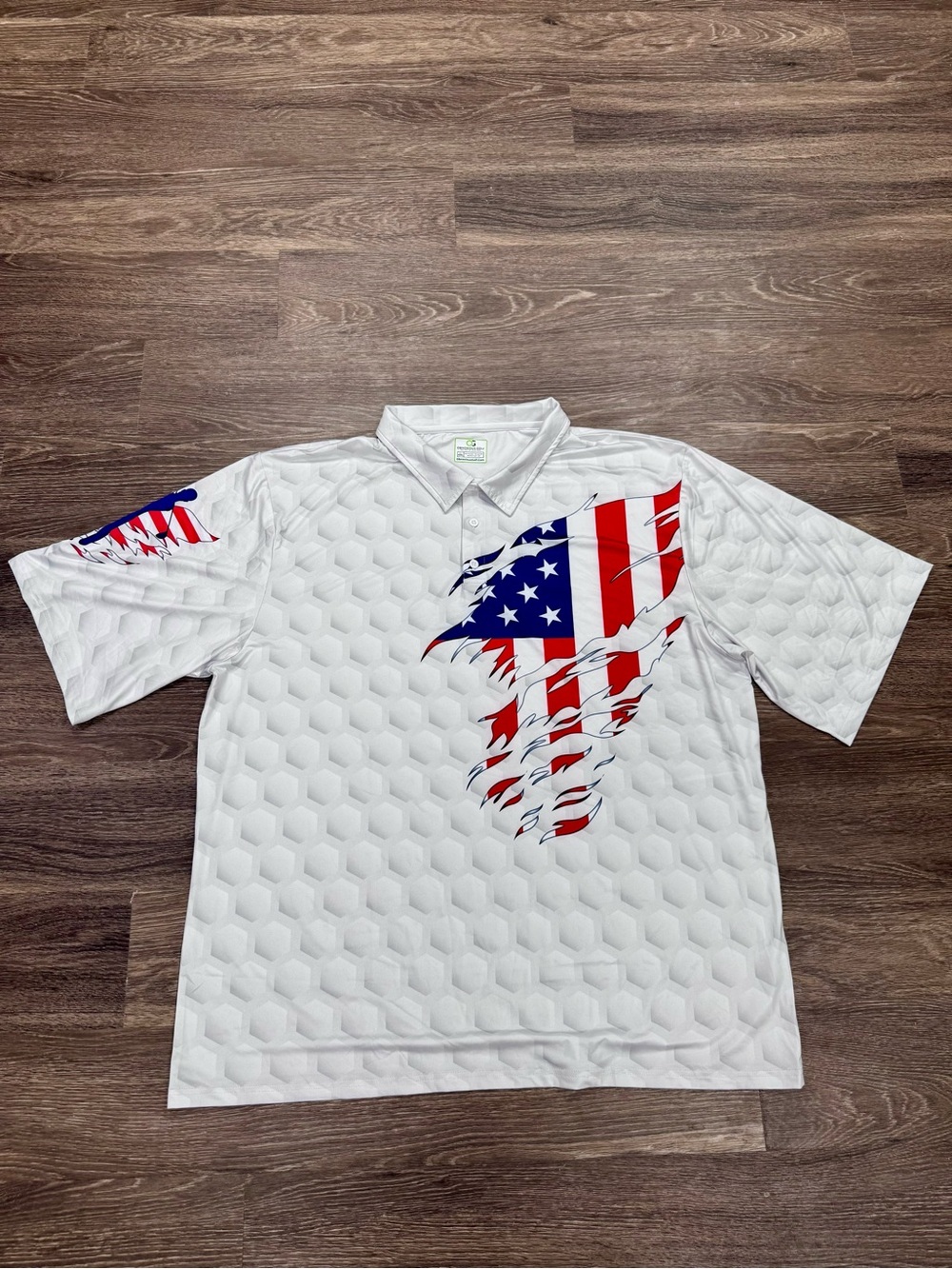 Obnoxious Golf USA Flag Polo Shirt 5XL Patriotic Performance Stretch